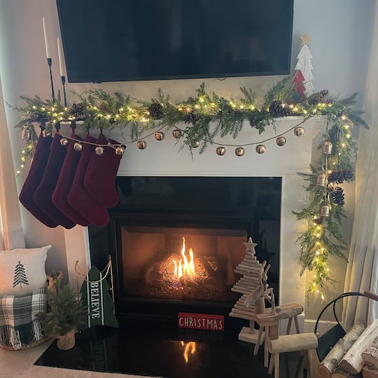 25.5" Distressed Rustic Wooden Christmas Tree with Carved Star Topper
